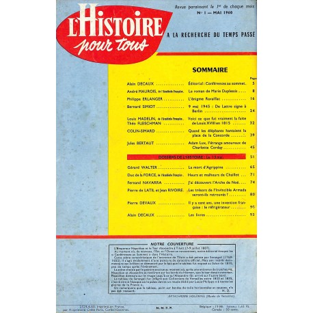 l'Histoire pour tous |Premier Numéro