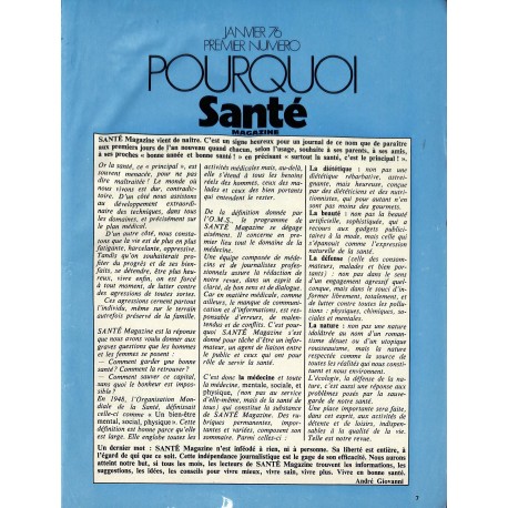 Santé magazine |Premier Numéro