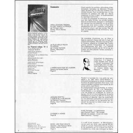 LE NOUVEL ADAM |Premier Numéro