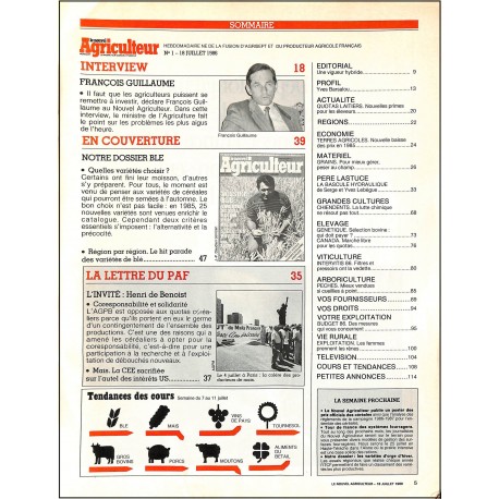 le nouvel Agriculteur |Premier Numéro