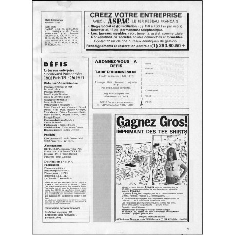 DÉFIS |Premier Numéro