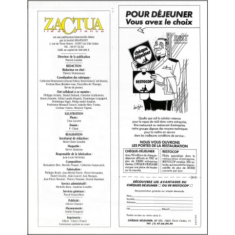 ZACTUA |Premier Numéro