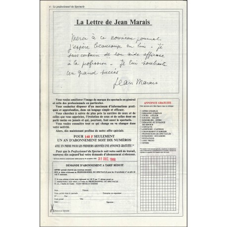 Le Professionnel du Spectacle |Premier Numéro