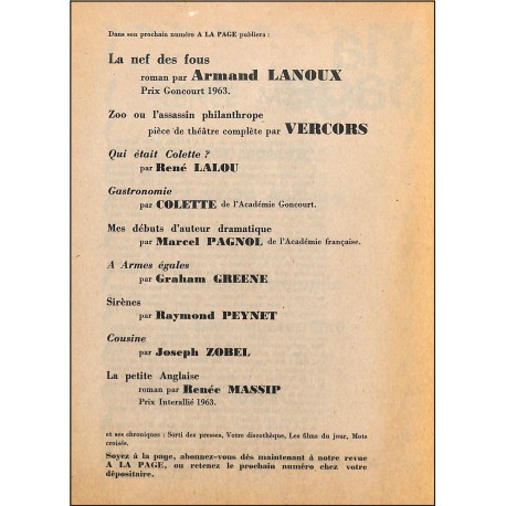 à la page |Premier Numéro