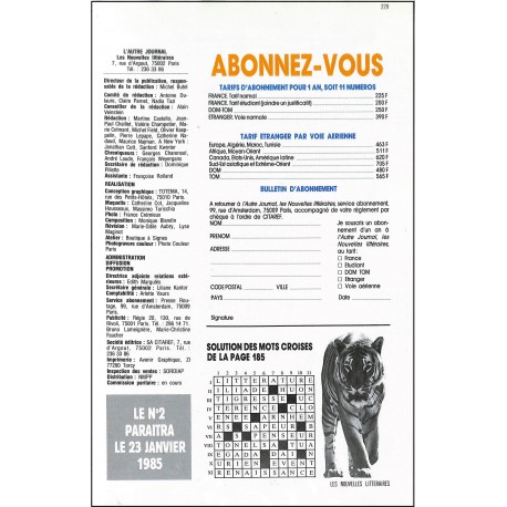 L'AUTRE JOURNAL |Premier Numéro