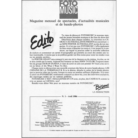 FOTO MUSIC |Premier Numéro