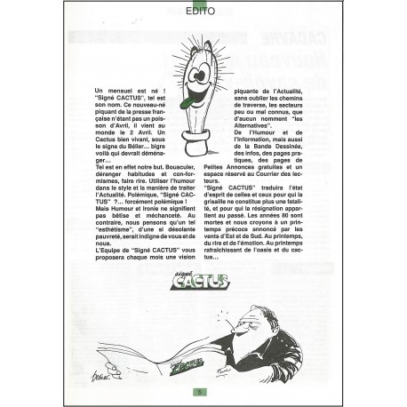 Signé CACTUS |Premier Numéro