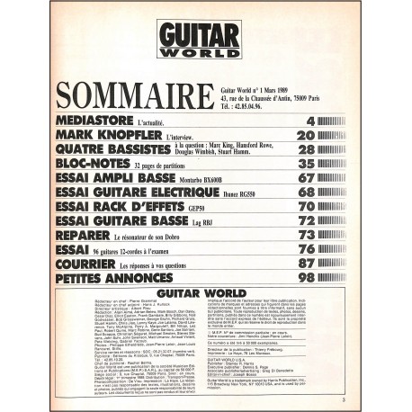 GUITAR WORLD |Premier Numéro
