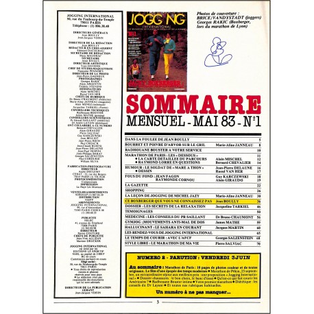 JOGGING INTERNATIONAL |Premier Numéro