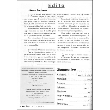 À VOS MAC |Premier Numéro