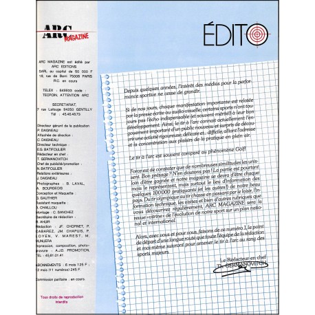 ARC MAGAZINE |Premier Numéro