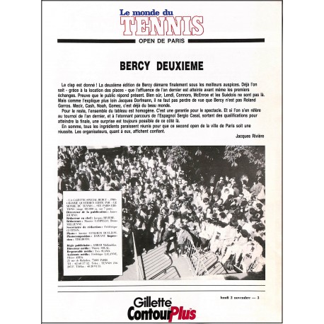 LE MONDE DU TENNIS |Premier Numéro
