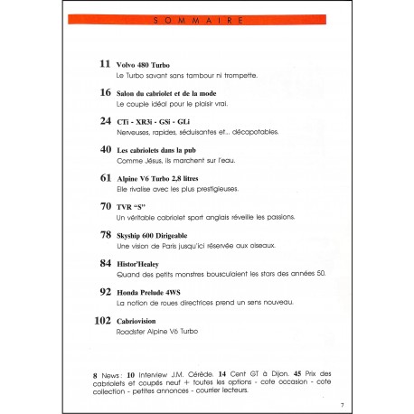 Cabriolet et coupé magazine |Premier Numéro