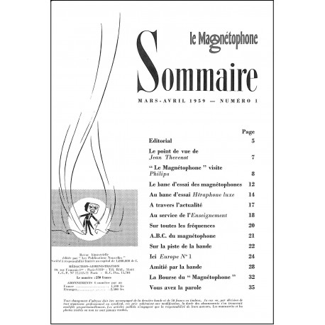 Le Magnétophone |Premier Numéro