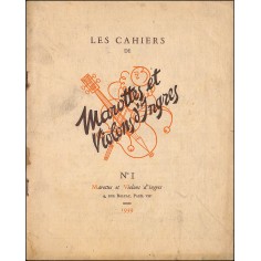 LES CAHIERS DE Marottes et Violons d'Ingres |Premier Numéro
