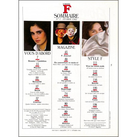 Le nouveau F |Premier Numéro