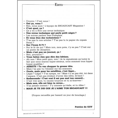 Broadcast magazine |Premier Numéro