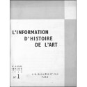 L'INFORMATION D'HISTOIRE DE L'ART |Premier Numéro