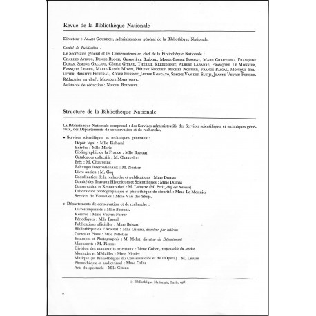 REVUE DE LA BIBLIOTHÈQUE NATIONALE |Premier Numéro