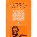 REVUE DE LA BIBLIOTHÈQUE NATIONALE |Premier Numéro