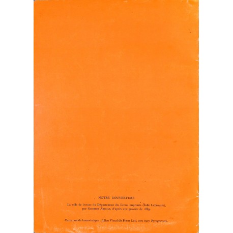 REVUE DE LA BIBLIOTHÈQUE NATIONALE |Premier Numéro