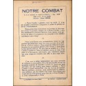 NOTRE COMBAT |Premier Numéro