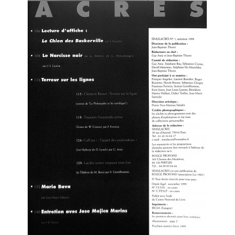 SIMULACRES |Premier Numéro