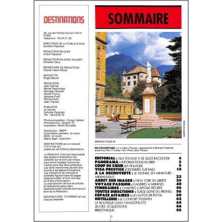 DESTINATIONS |Premier Numéro