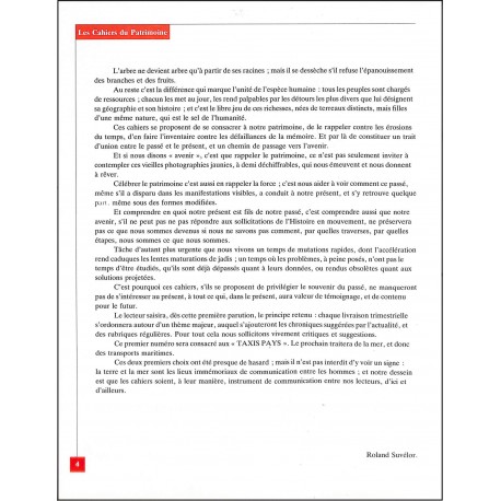 Les Cahiers du Patrimoine |Premier Numéro