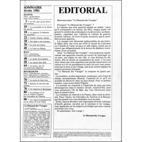 le mensuel des VOYAGES |Premier Numéro