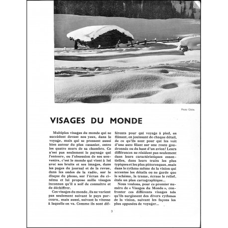 VISAGES DU MONDE |Premier Numéro