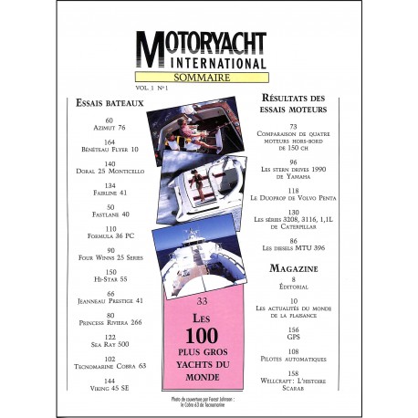 MOTORYACHT INTERNATIONAL |Premier Numéro