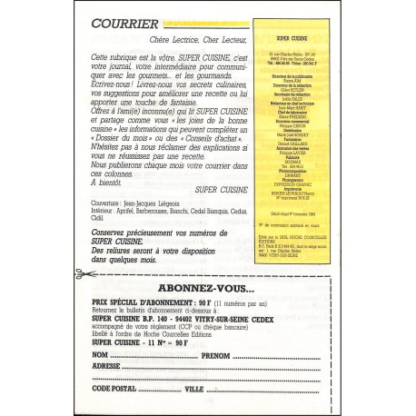 Super Cuisine |Premier Numéro