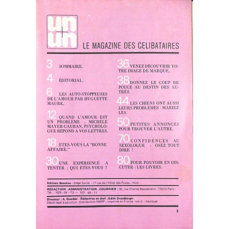 UN+UN |Premier Numéro