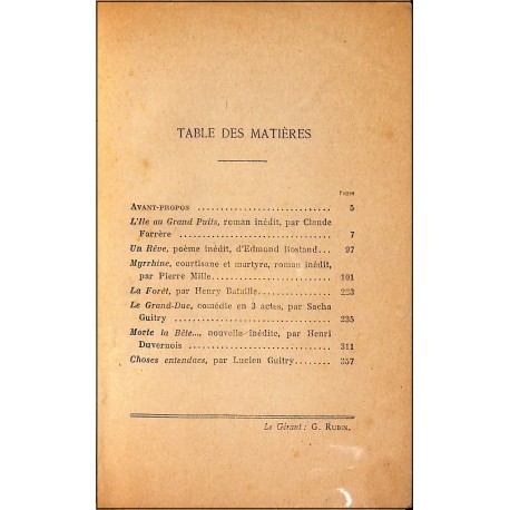 Les œuvres Libre |Premier Numéro