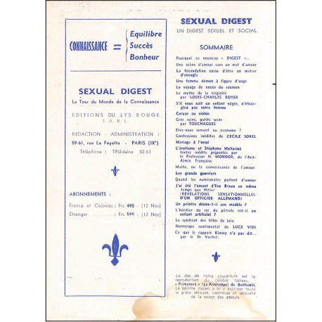SEXUAL DIGEST |Premier Numéro