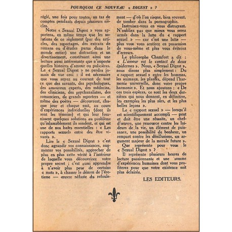 SEXUAL DIGEST |Premier Numéro