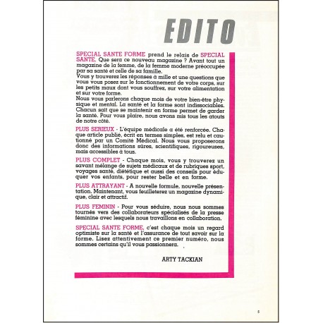 SPÉCIAL SANTÉ |Premier Numéro