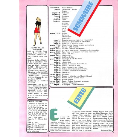 JEUNES FILLES MAGAZINE |Premier Numéro