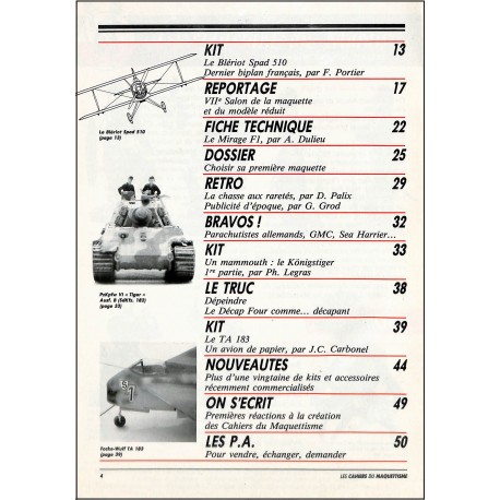 LES CAHIERS DU MAQUÉTTISME |Premier Numéro