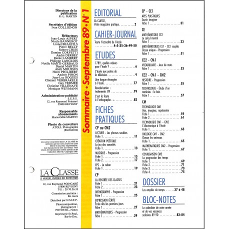 LA CLASSE |Premier Numéro