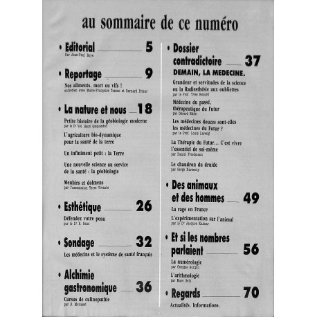 THERAPIE DU FUTUR |Premier Numéro