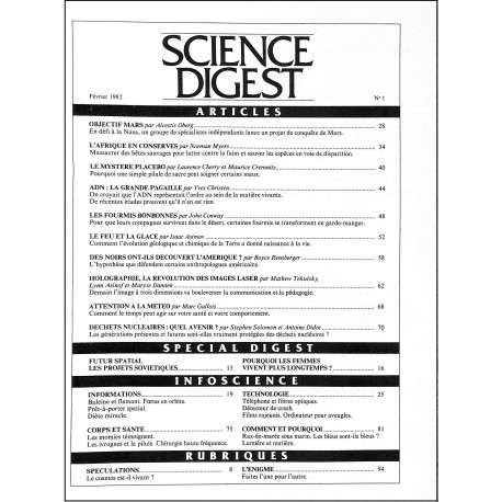 SCIENCE DIGEST |Premier Numéro