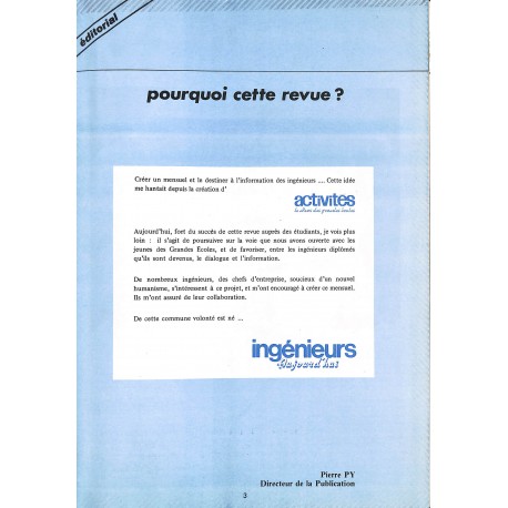 ingénieurs Aujourd'hui |Premier Numéro