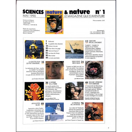 Sciences & nature |Premier Numéro