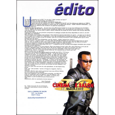 DVD CINÉMA DE SALON |Premier Numéro