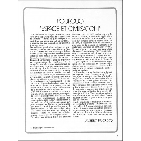 ESPACE & civilisation |Premier Numéro