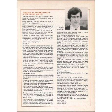 Symbiose et Environnement |Premier Numéro