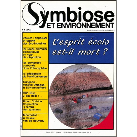 Symbiose et Environnement |Premier Numéro