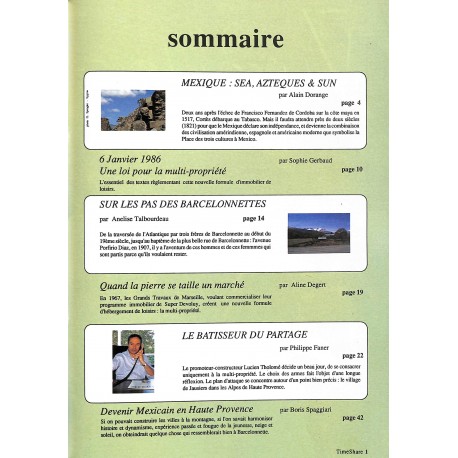 TIME SHARE magazine |Premier Numéro